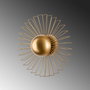 Opviq Kaya Lámpara de Pared de Metal Dorado